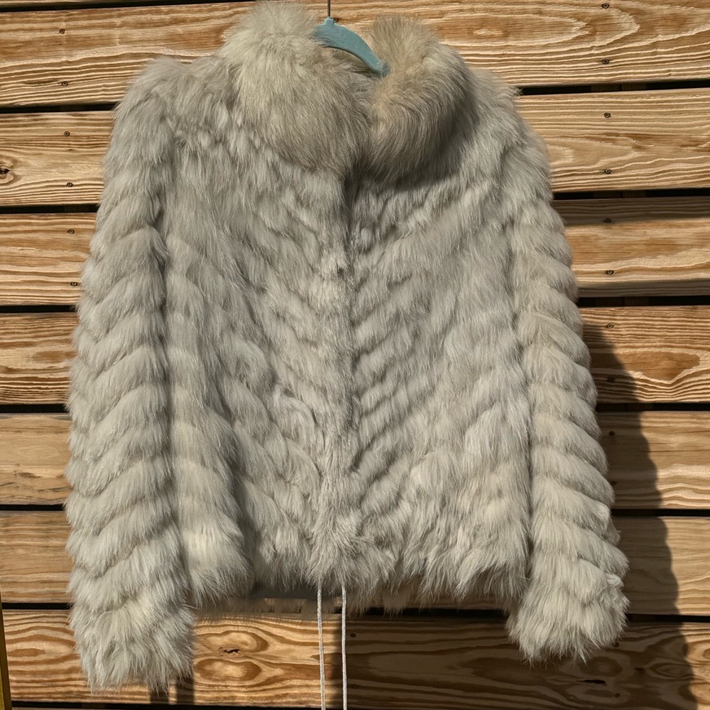 Saga Furs Cream-Tone Fur Jacket